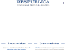 Tablet Screenshot of fondazionerespublica.org